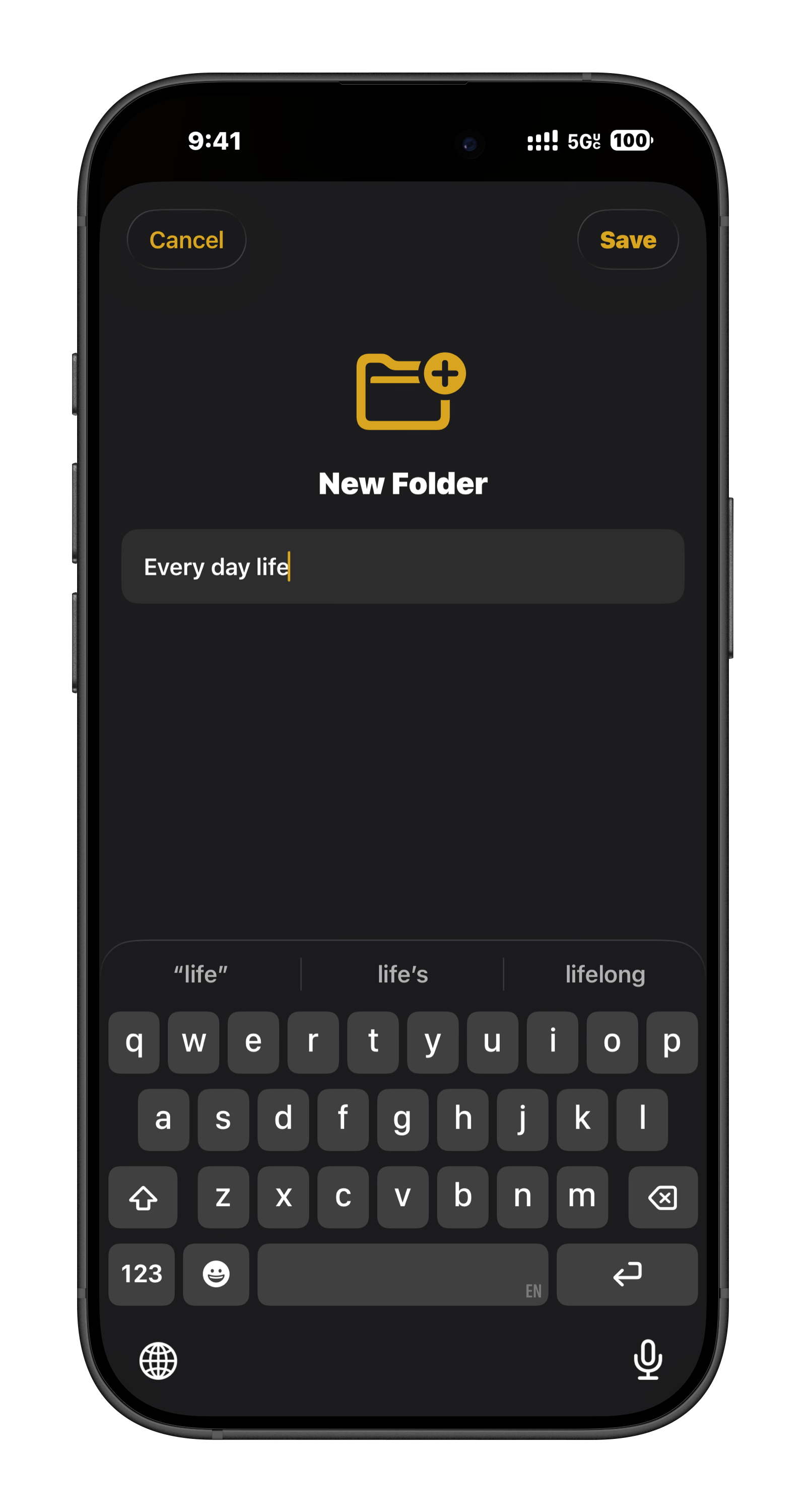 Orso diary and daily journaling screen on iPhone