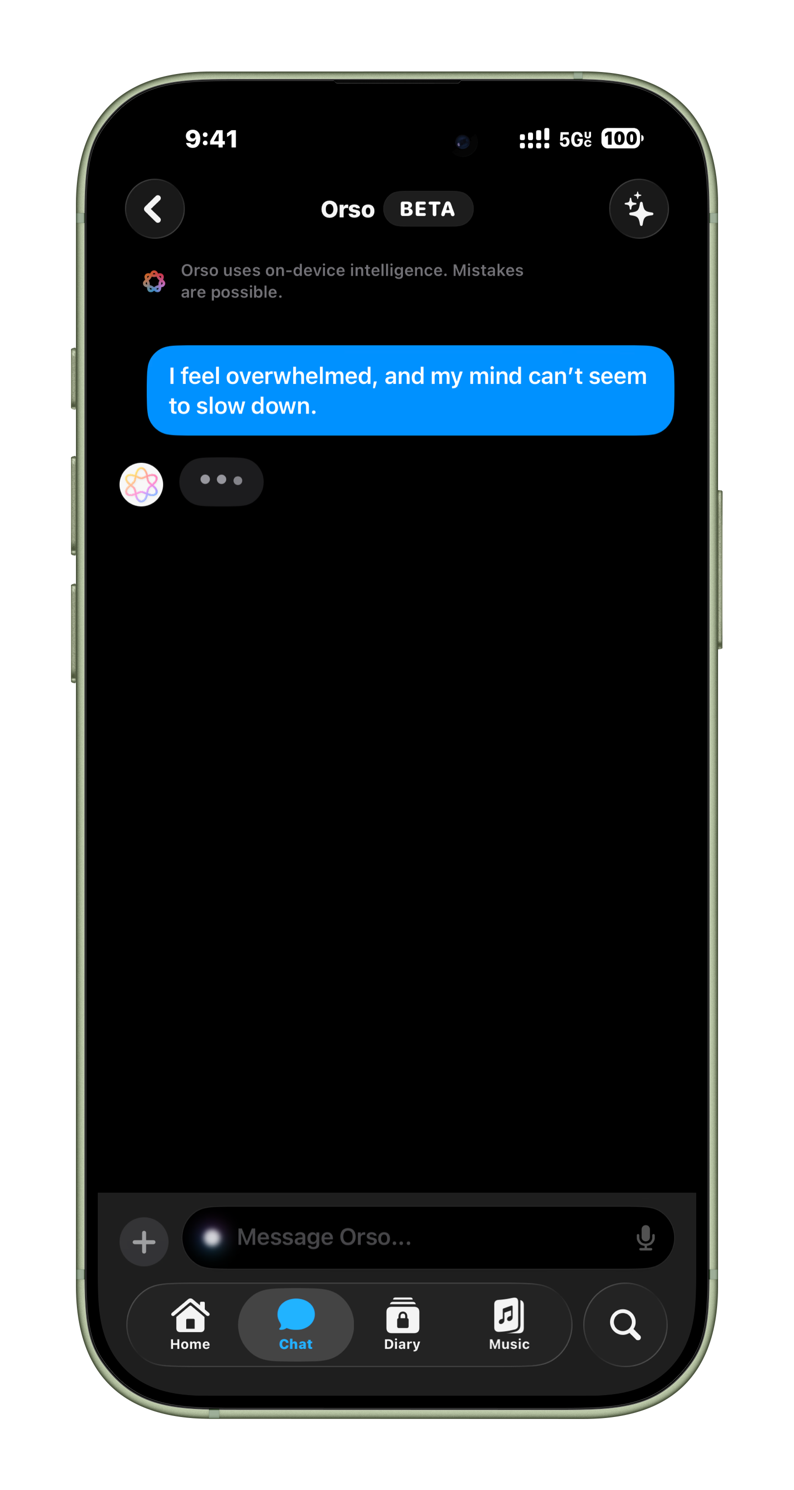 Orso screen preview for professionals